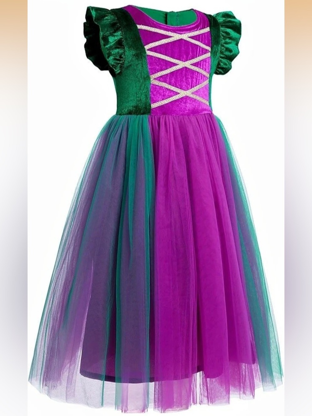 Hocus pocus Girls Purple & Green Costume Size 7-8 Years
